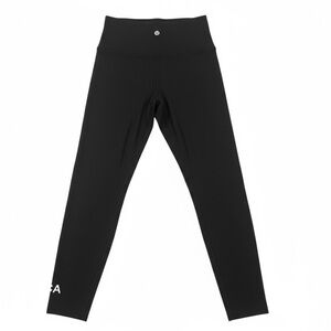 Lululemon mid high rise black leggings S/M yoga athletic workout athleisure